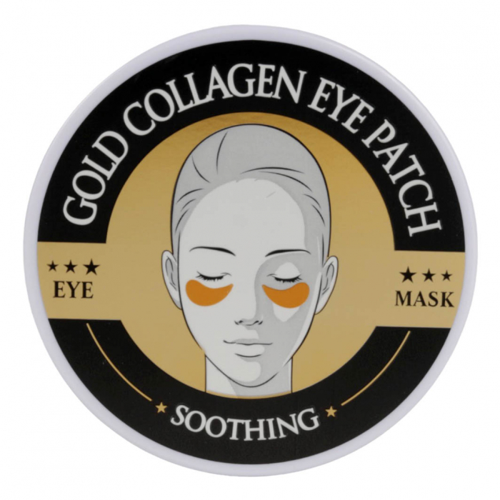Set 60 Plasturi Hidrogel Premium pentru Ochi cu Aur, Spirulina si Colagen Hidrolizat, Wokali Eye Patch-big