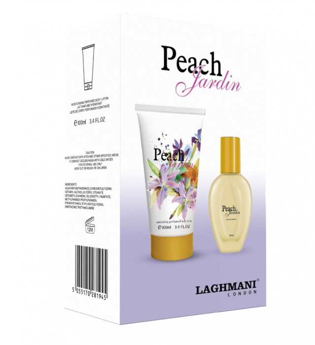 Set Cadou Peach Jardin cu Apa de Parfum Fine Perfumery, 30 ml si Lotiune de Corp Moisturising Perfumed, 100 ml-big