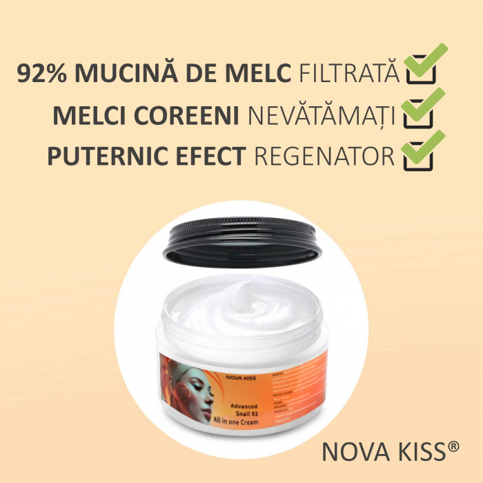 Set Facial Secretie Firltrata de Melc NOVA KISS® cu Ser 96% Snail Power si Crema Advanced Snail 92 All in One-big