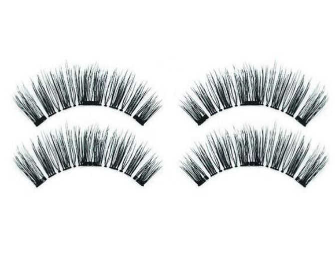 Set Gene False Profesionale cu prindere magnetica in 3 magneti, Reutilizabile, Negru intens, Eyelash 014