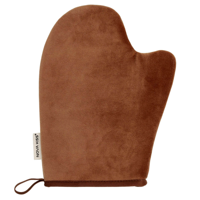 Set Profesional pentru Bronzare Fara Urme NOVA KISS® Tan Like a Pro, cu Manusa Autobronzanta, Manusa Exfolianta si Aplicator Spate-big