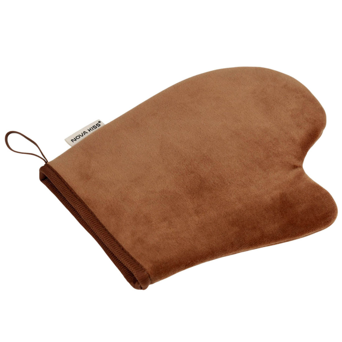 Set Profesional pentru Bronzare Fara Urme NOVA KISS® Tan Like a Pro, cu Manusa Autobronzanta, Manusa Exfolianta si Aplicator Spate-big