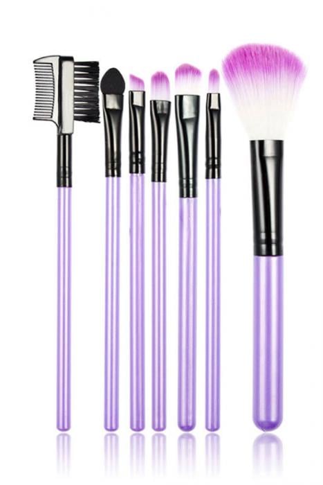 Set 7 Pensule Profesionale Luxury pentru Machiaj, Purple-big