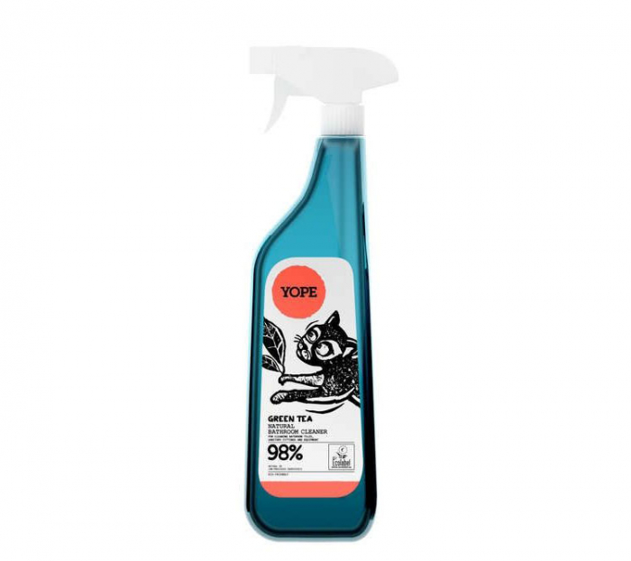 Spray de curatare pentru baie Natural Bathroom Cleaner, biodegradabil, aroma ceai verde, Yope, 750 ml