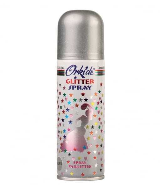 Spray Stralucitor ARGINTIU Pentru Par sau Corp Orkide Glitter Spray, 90 ml-big