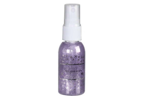 Spray Stralucitor Pentru Fata Si Corp Technic Face And Body Shimmer - Violet, 30 ml