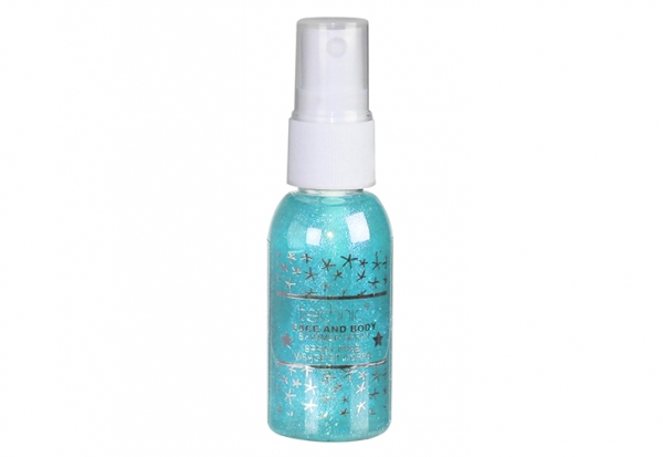 Spray Stralucitor Pentru Fata Si Corp Technic Face And Body Shimmer - Blue, 30 ml