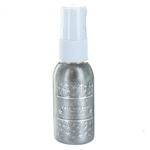 Spray Stralucitor Pentru Fata Si Corp Technic Face And Body Shimmer - Grey, 30 ml