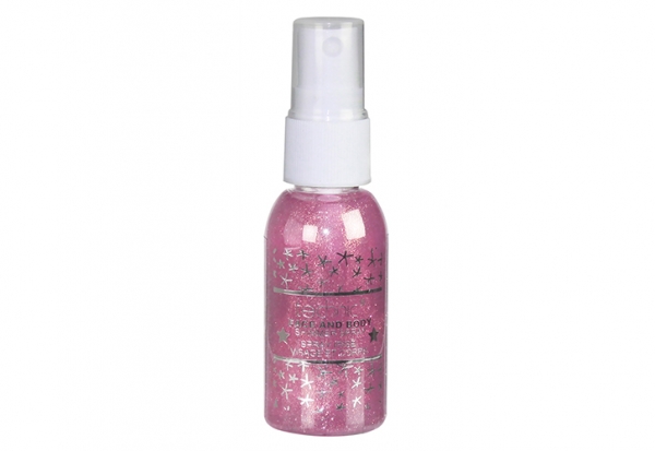 Spray Stralucitor Pentru Fata Si Corp Technic Face And Body Shimmer - Pink, 30 ml