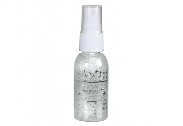 Spray Stralucitor Pentru Fata Si Corp Technic Face And Body Shimmer - White, 30 ml