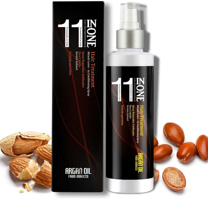 Spray Tratament Profesional Leave-In, Fara Clatire, 11 in 1 cu Protectie Termica, Infuzat cu Keratina, 250 ml-big