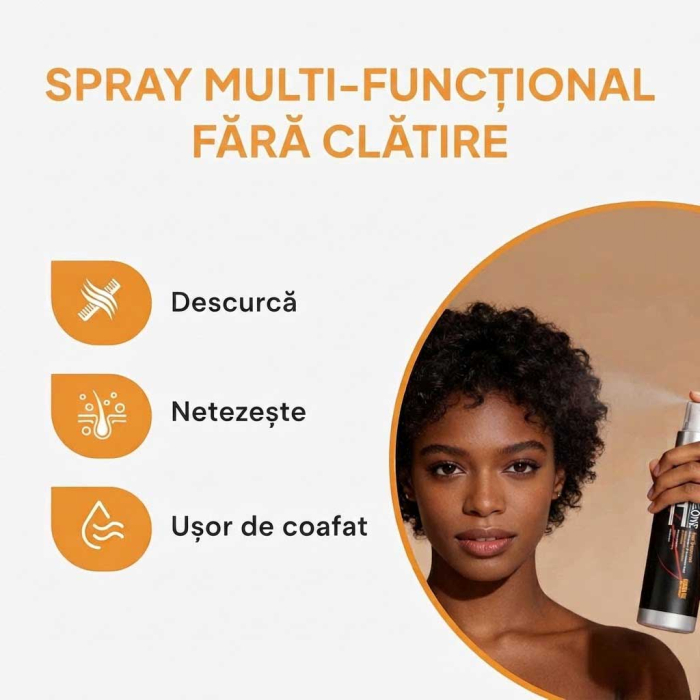 Spray Tratament Profesional Leave-In, Fara Clatire, 11 in 1 cu Protectie Termica, Infuzat cu Keratina, 250 ml-big