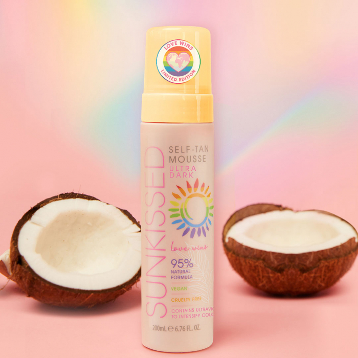 Spuma Autobronzanta Profesionala SUNKISSED Self-tan, Love Wins, Ultra-Dark, 95% Ingrediente Naturale, 200 ml-big