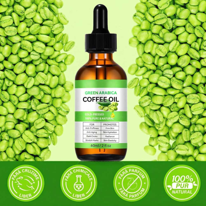 Ulei de Cafea Verde 100% Pur, Presat la Rece - Ten, Corp, Par, 60 ml-big