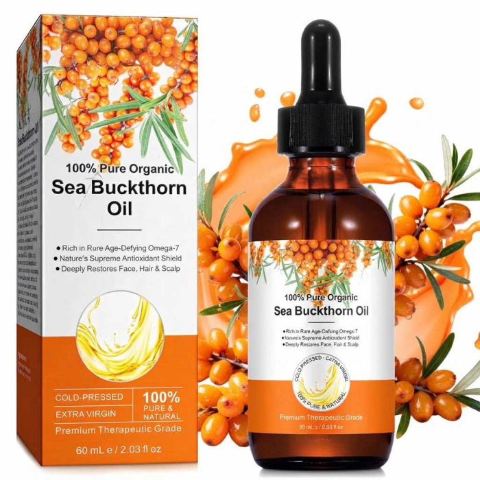 Ulei de Catina 100% Pur si Natural pentru Ingrijirea Tenului si Parului, Calitate Premium, Presat la Rece, 60ml-big