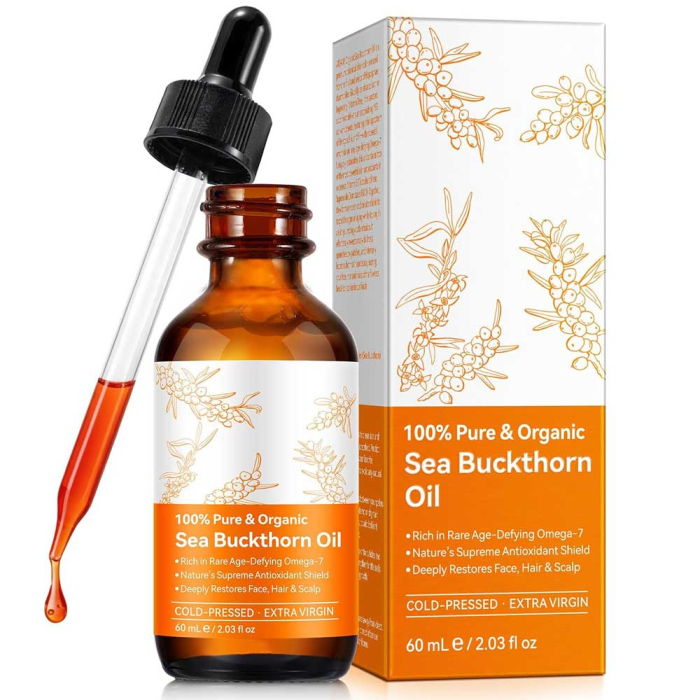Ulei de Catina Organic, 100% Pur pentru Ingrijire Piele si Par, Extra Virgin, 60ml-big