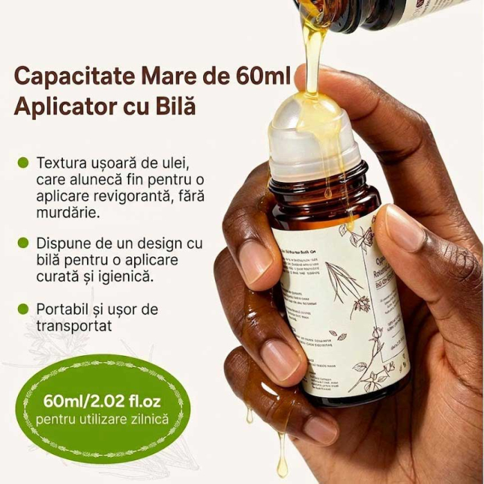 Ulei de Cyperus Rotundus, Roll-On 100% Natural pentru Reducerea Cresterii Parului Nedorit, 60 ml-big