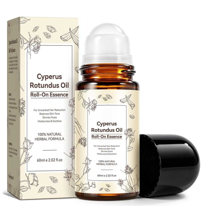 Ulei de Cyperus Rotundus, Roll-On 100% Natural pentru Reducerea Cresterii Parului Nedorit, 60 ml-big