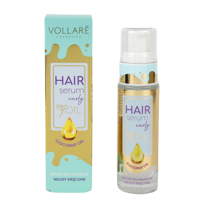 Serum pentru par Ondulat cu Ulei de Cocos, VOLLARE Pro Perfect Curls Oil, 30 ml produsecosmetice.ro imagine noua