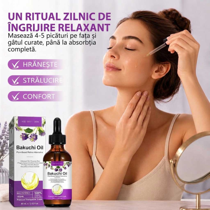 Ulei Ser Facial cu Bakuchiol | Alternativa Retinol, 100% Pur & Natural, 60 ml-big