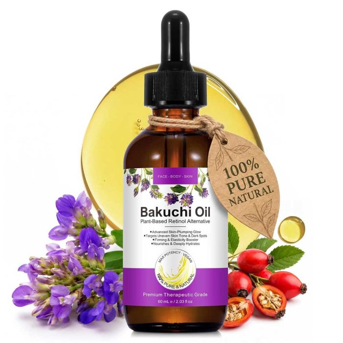 Ulei Ser Facial cu Bakuchiol | Alternativa Retinol, 100% Pur & Natural, 60 ml-big