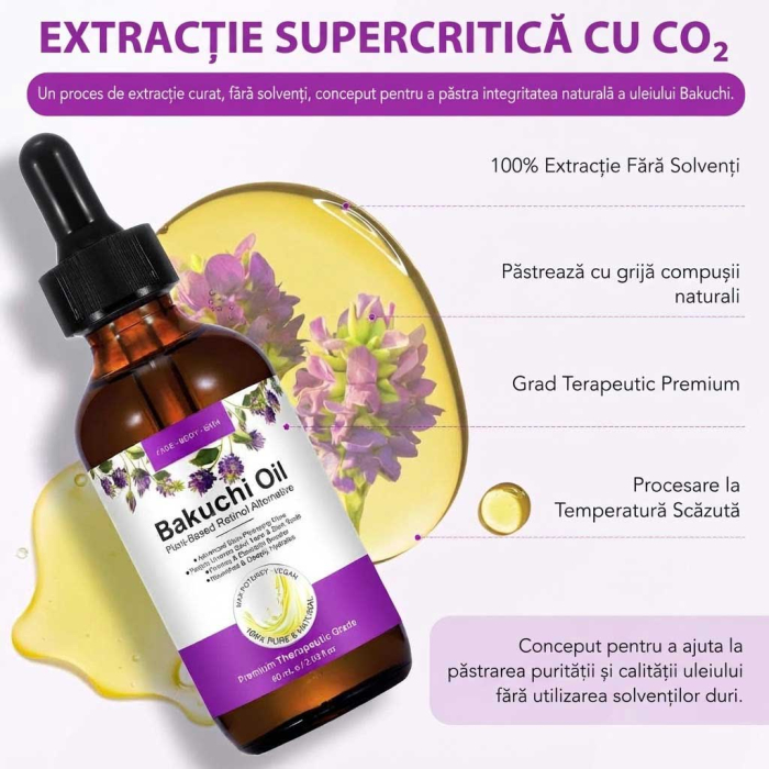 Ulei Ser Facial cu Bakuchiol | Alternativa Retinol, 100% Pur & Natural, 60 ml-big