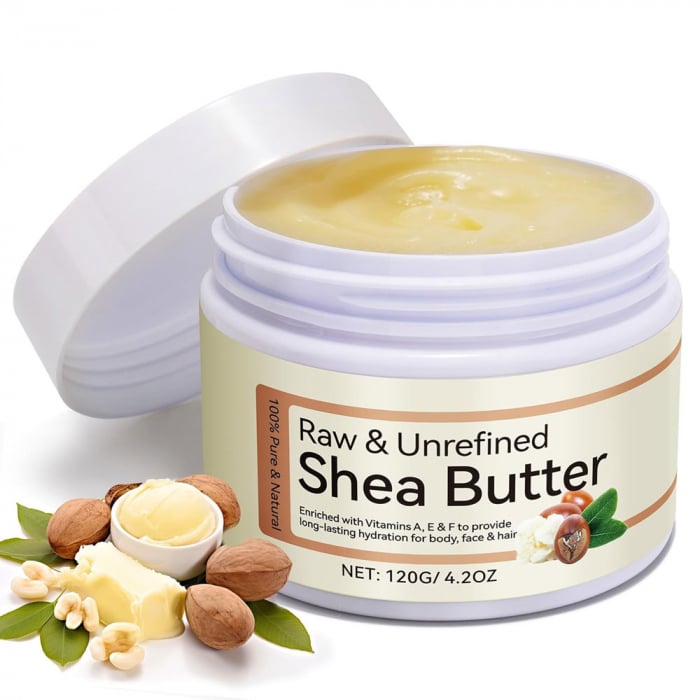 Unt de Shea Premium 100% Pur Natural, Raw si Nerafinat pentru Fata, Corp sau Par, 120 g