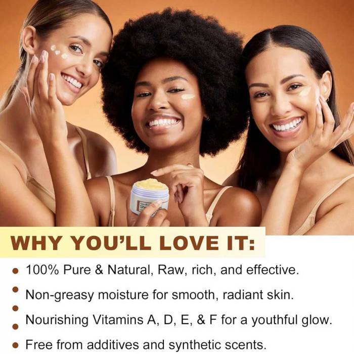 Unt de Shea Premium 100% Pur & Natural, Raw si Nerafinat pentru Fata, Corp sau Par, 120 g-big