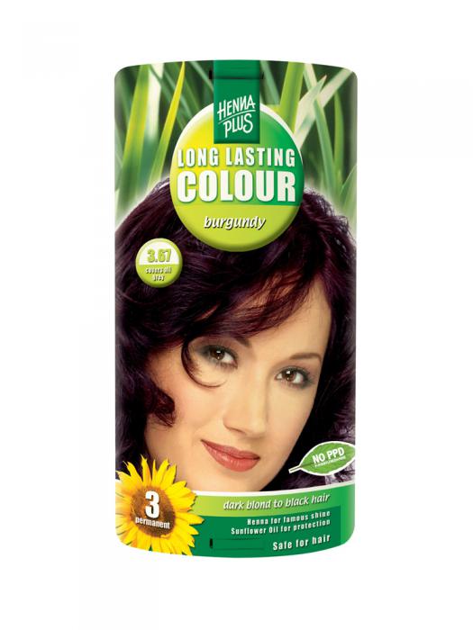 Vopsea de Par HennaPlus Long Lasting Colour - Burgundy 3.67