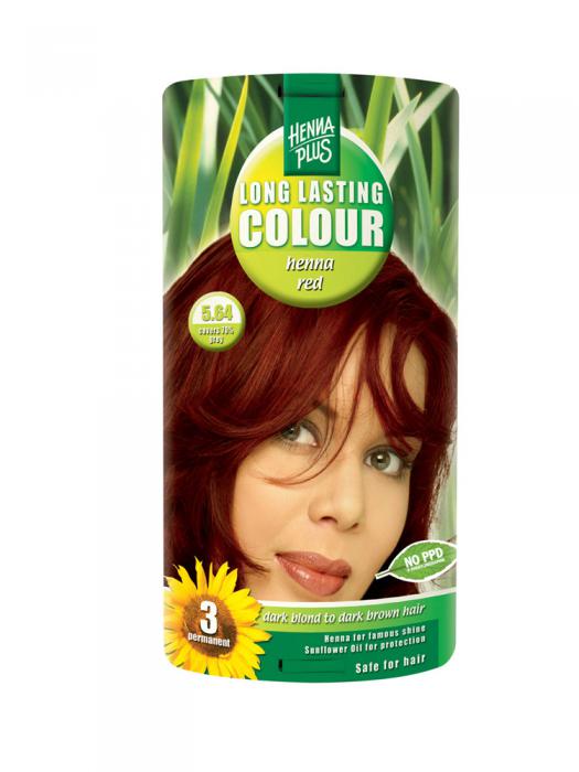 Vopsea de Par HennaPlus Long Lasting Colour - Henna Red 5.64