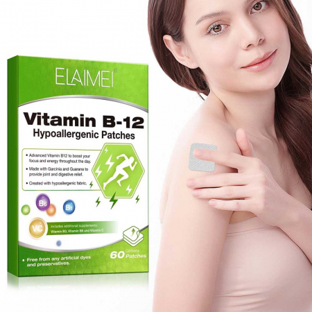 Plasturi cu Vitamina B12, B3, B6 și C – 60 plasturi hipoalergenici pentru digestie și combaterea anemiei2