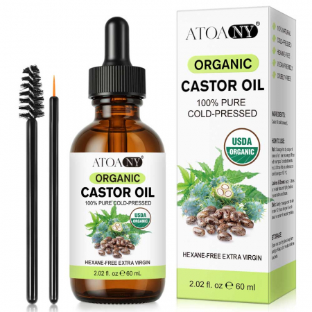 Ulei de Ricin Organic, 100% Pur, Extra Virgin, Fara Hexan, 60 ml3