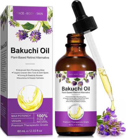 Ulei Ser Facial cu Bakuchiol | Alternativa Retinol, 100% Pur & Natural, 60 ml