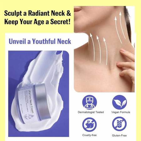 Crema Pentru Tonifierea, Ridicarea Pielii Gatului cu Unt de Cupuacu, Acid hialuronic si Cofeina, 50 ml 5