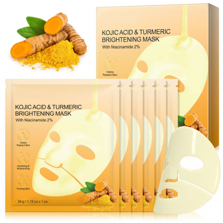 Set 6 Măști cu Acid Kojic și Turmeric – Luminozitate & Anti-Rid2