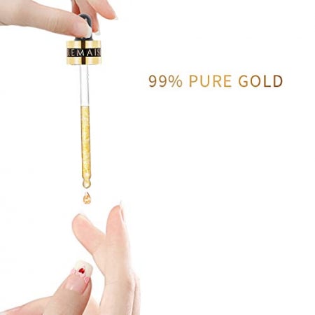 Ser Antirid cu Foite Aur 24K & Acid Hialuronic, Goldzan Ampoule by Iman Of Noble, 99.9% Pure Gold, Maison de Nature, 100 ml2