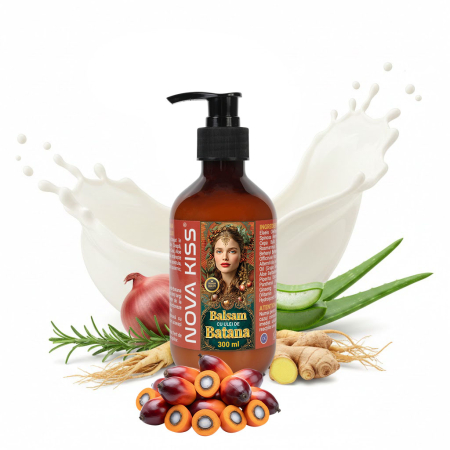 Balsam de Par cu Ulei de Batana pentru Cresterea si Regenerarea Parului NOVA KISS®, Premium, 300 ml