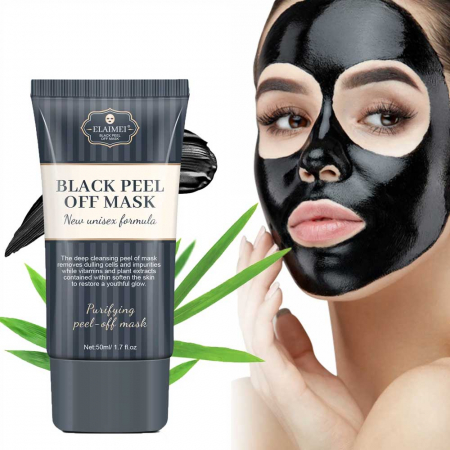 Mască Neagră cu Cărbune Activ, Rozmarin și Gălbenele, Curățare și Detoxifiere Ten, 50 ml3