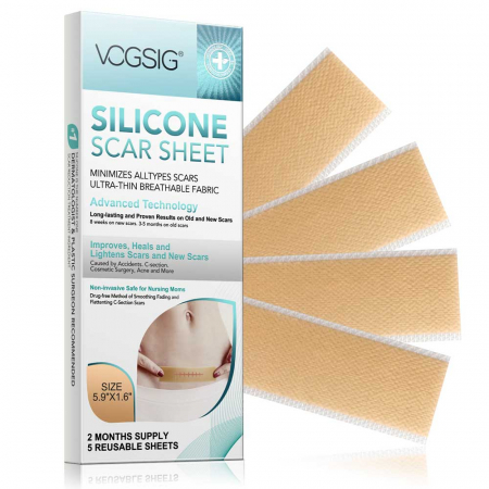 Benzi Premium din Silicon Medical pentru Cicatrici, 5 buc reutilizabile, 15 cm x 4 cm3