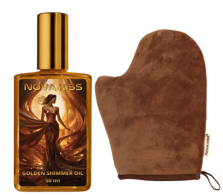 Set pentru Stralucire de Vara NOVA KISS®, Ulei & Manusa