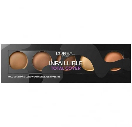 Paleta Corectoare L'Oreal Paris Total Cover Concealer Palette 02 Tan To Deep, 10 g