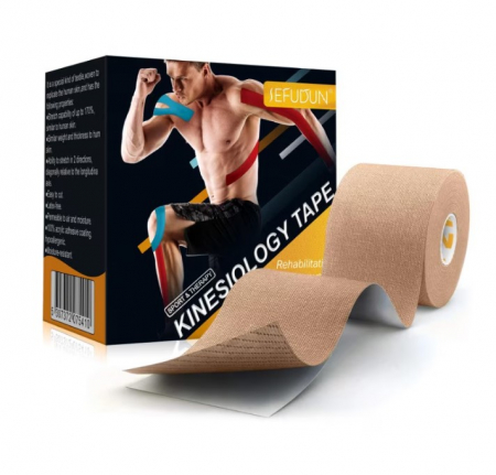 Bandă Kinesiologică pentru Dureri Musculare și Recuperare Sportivă, 5 cm x 5 m