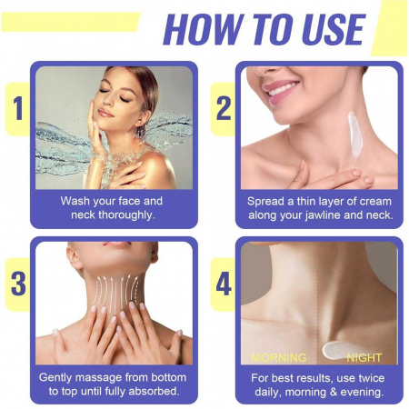Crema Pentru Tonifierea, Ridicarea Pielii Gatului cu Unt de Cupuacu, Acid hialuronic si Cofeina, 50 ml 4