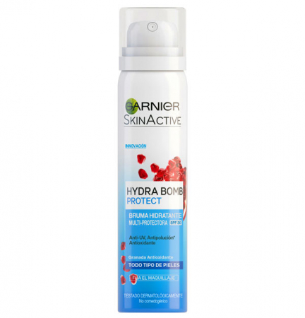 Spray protector pentru ten GARNIER Hydra Bomb Protect, Anti UV, SPF30, 75 ml