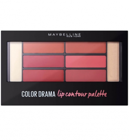Paleta rujuri Maybelline New York Color Drama Lip Contour Palette, 02 Blushed Bombshell, 4 g1