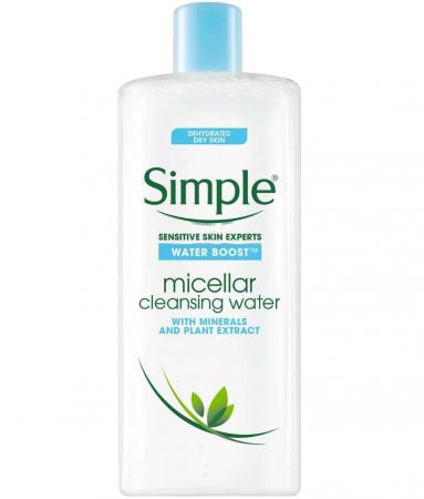 Apa Micelara pentru Ten deshidratat si Sensibil, cu Minerale si Extract de plante, Simple Water Boost, 200 ml