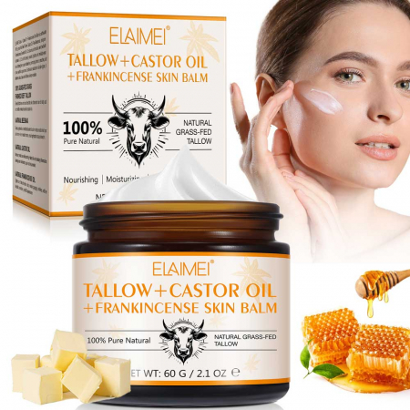 Balsam 100% Natural din Seu de vită, Tămâie, Ceară de albine și Ulei de ricin, 60 g2