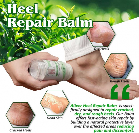 Balsam pentru Repararea Calcaielor Uscate si Crapate, Aroma de Ceai Verde, Aliver 70 g3