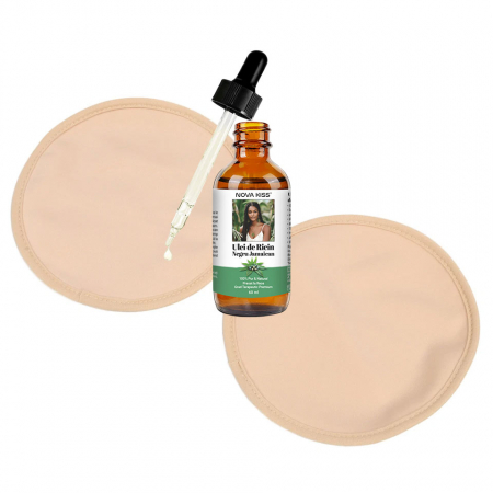 Comprese Reutilizabile pentru Sâni + Ulei de Ricin NOVA KISS® – Terapie Detox, Circulație, Calmarea Inflamației8