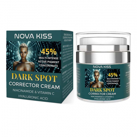 Crema Corectoare cu 45% Concentrat Activ Multi-Intens pentru Pete Pigmentare cu Niacinamide, Vitamina C si Acid Hialuronic, NOVA KISS® Dark Spot, 50 ml2